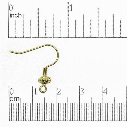 French Ear Wire with Bead. Sold by the Dozen - EW5004