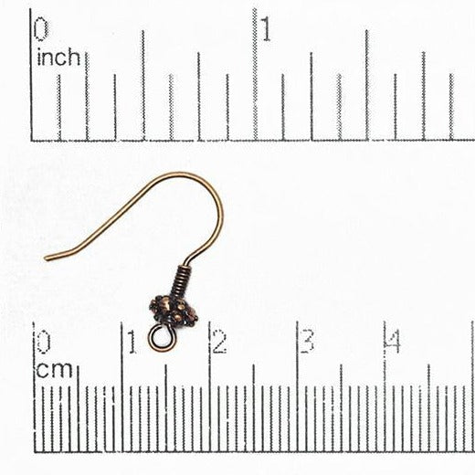 French Ear Wire with Bead. Sold by the Dozen - EW5004
