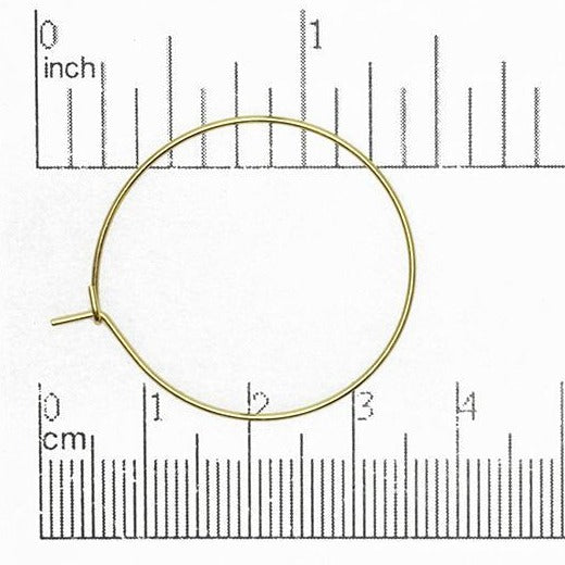30mm Hoop & Oval Ear Wire. Sold by the Dozen - EW5010