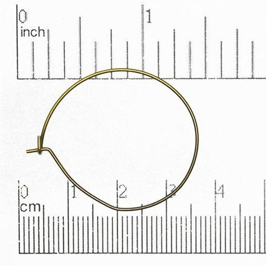 30mm Hoop & Oval Ear Wire. Sold by the Dozen - EW5010