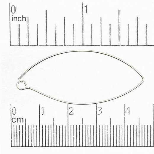 44mm V-Shaped Ear Wire. Sold by the Dozen - EW5011
