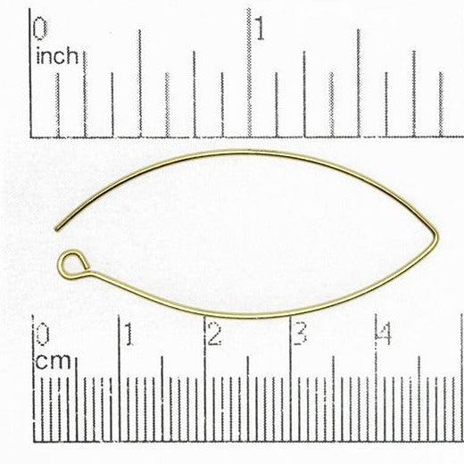 44mm V-Shaped Ear Wire. Sold by the Dozen - EW5011
