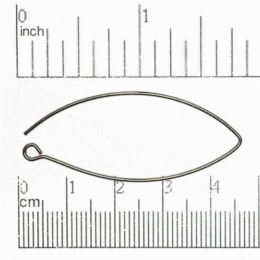 44mm V-Shaped Ear Wire. Sold by the Dozen - EW5011