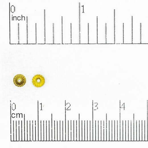 4.5mm Stamped Brass Bead Cap - Available in 7 Finishes - Sold Individually - BC100