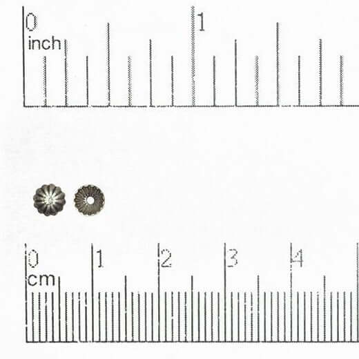 4.5mm Stamped Brass Bead Cap - Available in 7 Finishes - Sold Individually - BC100