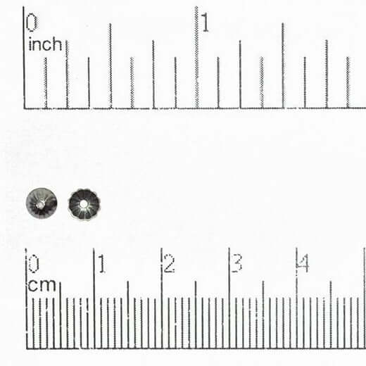 4.5mm Stamped Brass Bead Cap - Available in 7 Finishes - Sold Individually - BC100
