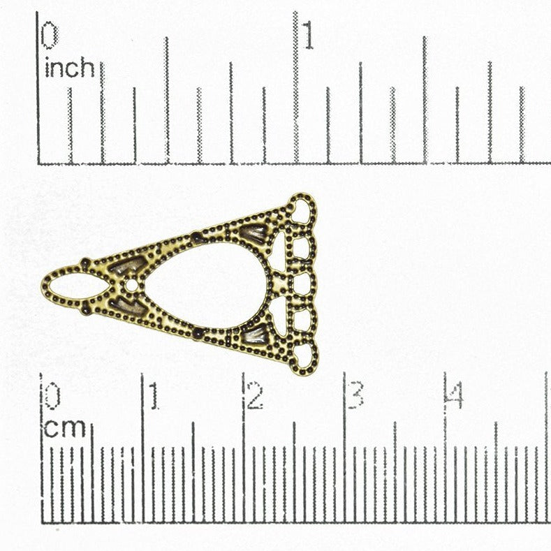 28mm x 18mm 5-to-1 Stamped Chandelier Ear Wire - Made of Brass - Sold Individually - EW110