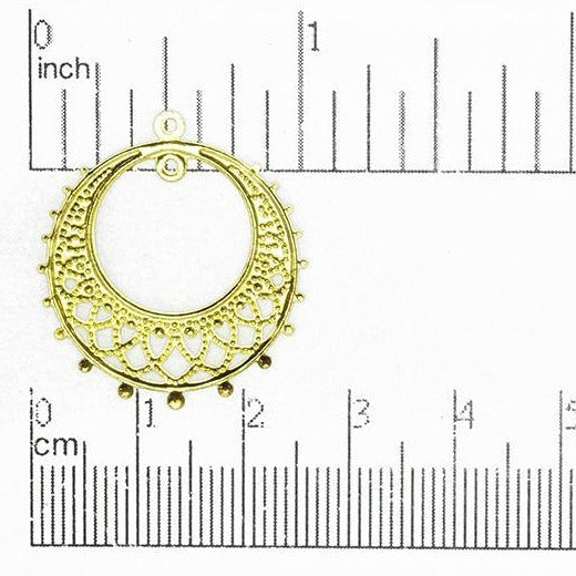 28mm x 25mm Round Chandelier Ear Wire Earring. Sold by the Piece - EW130
