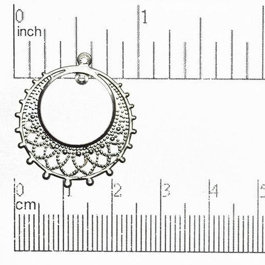 28mm x 25mm Round Chandelier Ear Wire Earring. Sold by the Piece - EW130