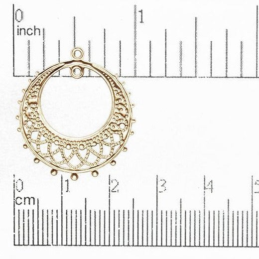 28mm x 25mm Round Chandelier Ear Wire Earring. Sold by the Piece - EW130