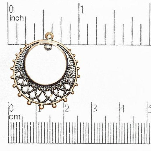 28mm x 25mm Round Chandelier Ear Wire Earring. Sold by the Piece - EW130