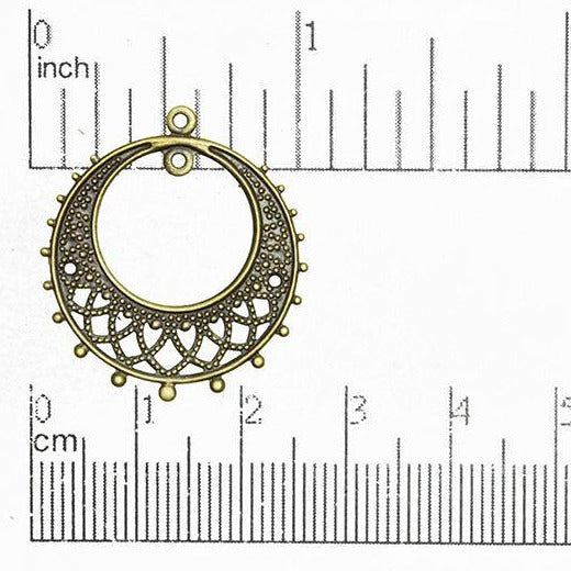 28mm x 25mm Round Chandelier Ear Wire Earring. Sold by the Piece - EW130