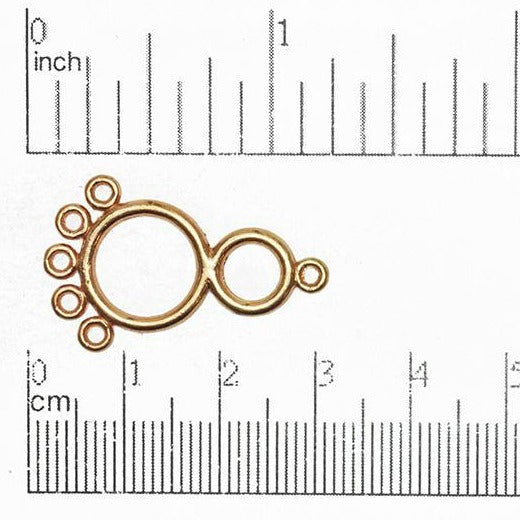 27mm x 12mm 5-to-1 Infinity Symbol Chandelier Earring - Made of Brass - Sold Individually - EW1347