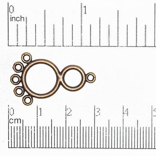27mm x 12mm 5-to-1 Infinity Symbol Chandelier Earring - Made of Brass - Sold Individually - EW1347