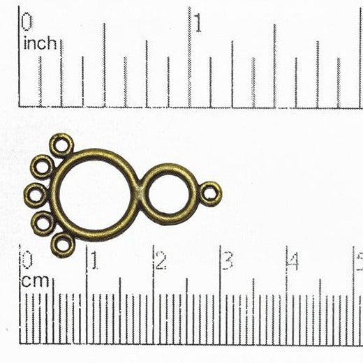 27mm x 12mm 5-to-1 Infinity Symbol Chandelier Earring - Made of Brass - Sold Individually - EW1347