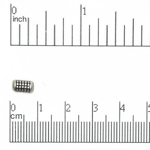 7.5mm x 4mm Roller Grid Bead - Made of Pewter - Sold Individually - CBS 11/4733