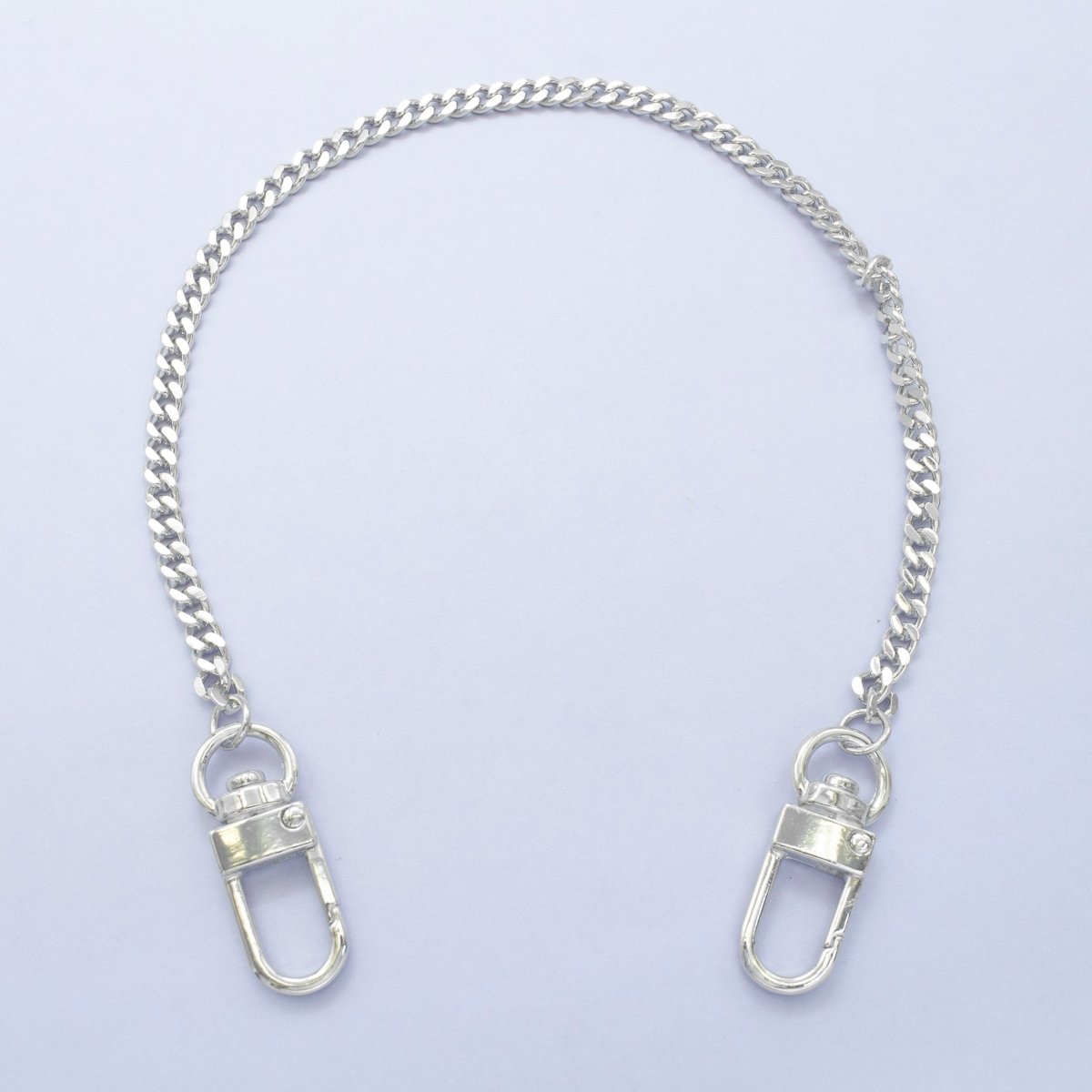 Gold Filled 11.5-Inch Cuban Curb Chain Bag Purse Charm Swivel Keychain Finding | WA-2941