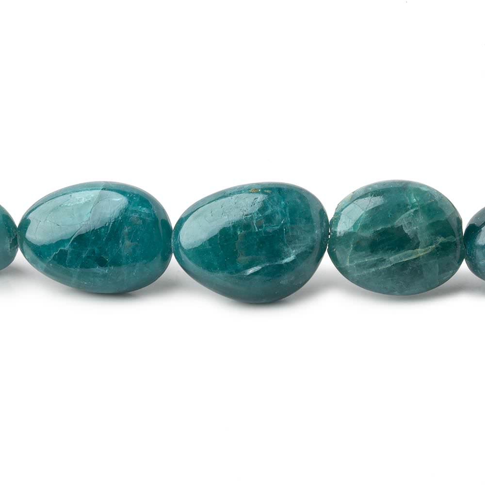 Grandidierite plain nuggets 17 inch 35 beads 7x6-17x13mm A grade
