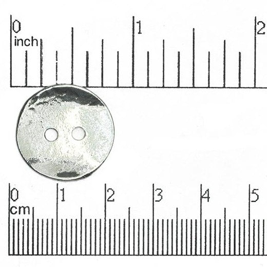20mm Two Texture Curved Button - Made of Pewter - Nickel-Free - Fits 2mm Cord - Made in the USA - Sold Individually - BTN13