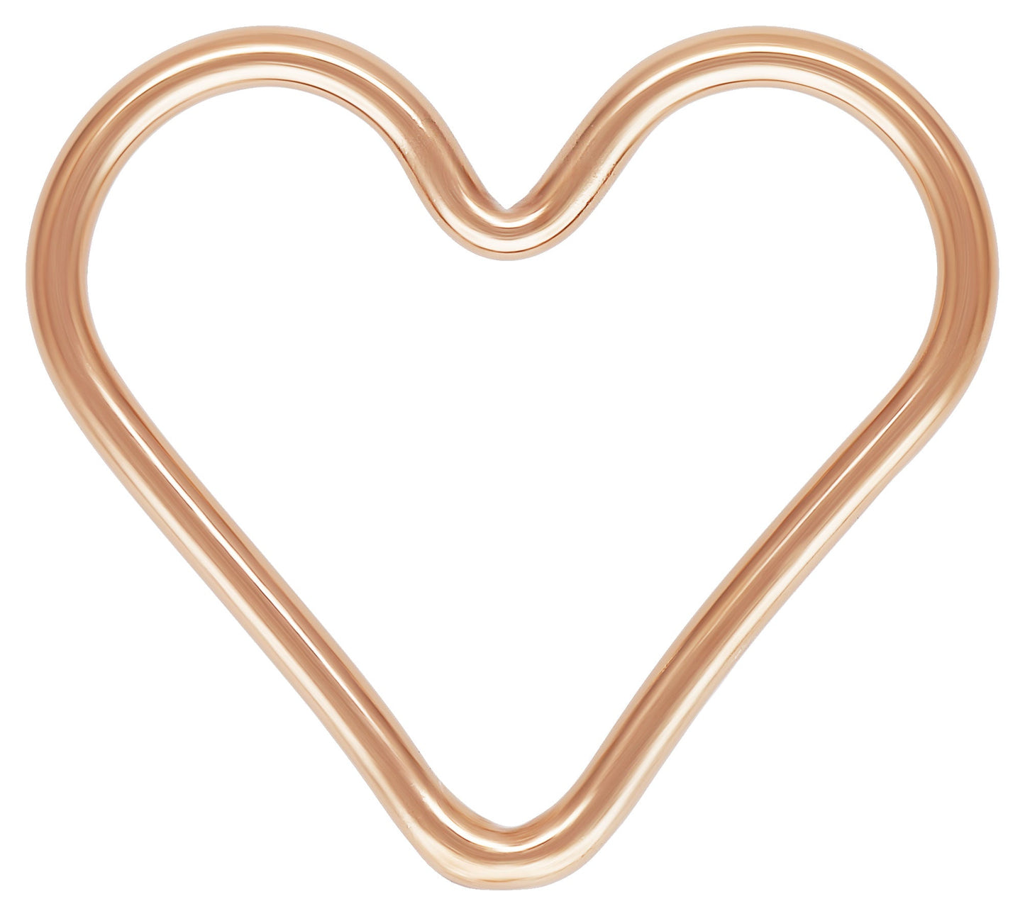 Heart Jump Ring for Permanent Jewelry, Gold-Filled