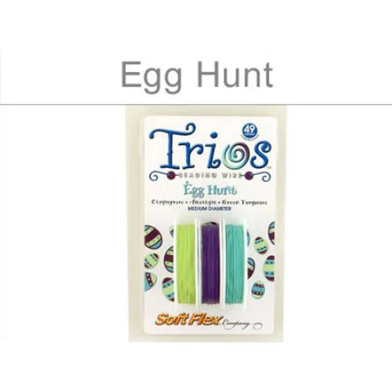 Soft Flex Beading Wire Trios .019 Inch Diameter Egg Hunt - 1spool