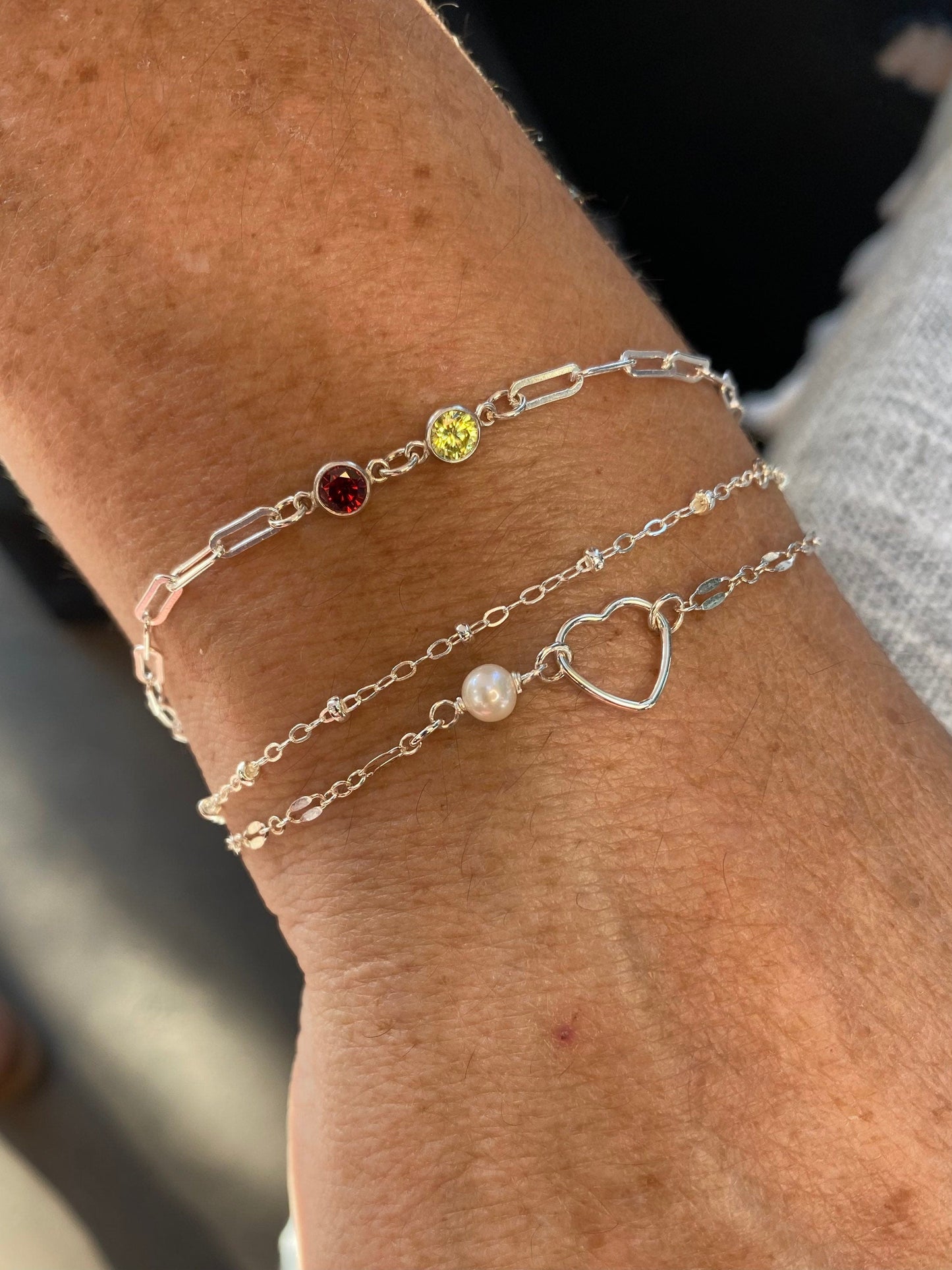Luxe 4mm Birthstone Connectors Round - Sterling Silver - 3 Pack/12 Pack - B41S - Luxe Colors