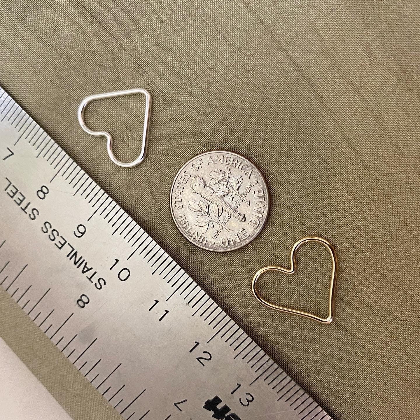 Larger Heart Connectors 16mm - 5 Pack - F5
