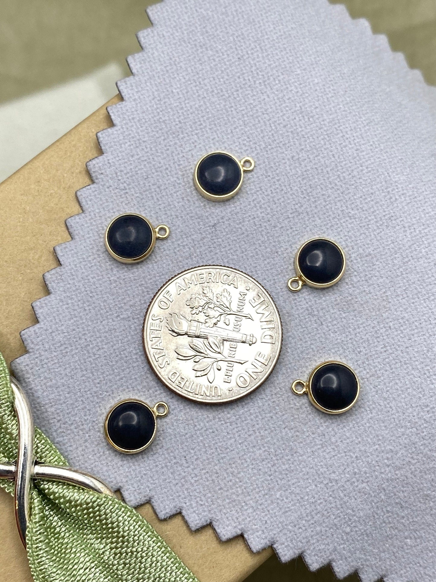 Onyx Black Charm 6mm - 2 Pack - B27
