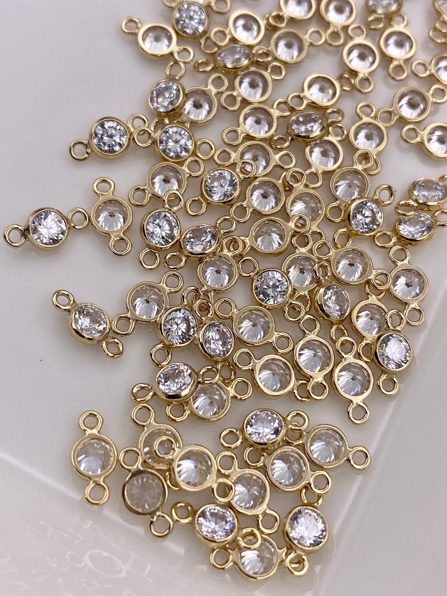 Clear CZ Connectors 3mm - 5 Pack - B1