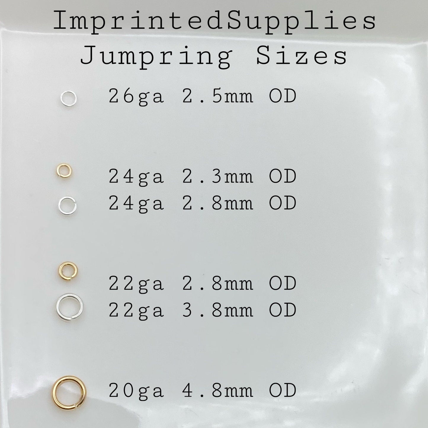 24 gauge 2.3mm Jumprings - J3