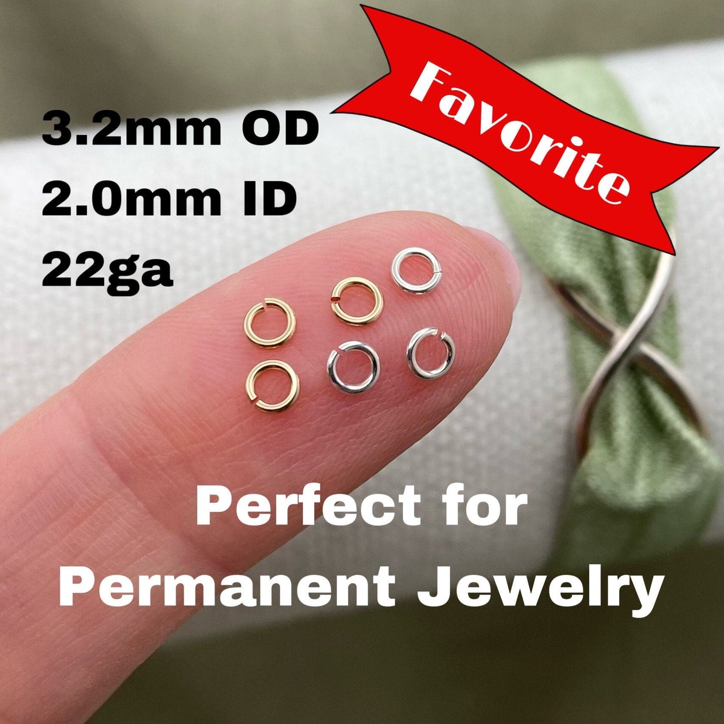 22 gauge 3.2mm Jumprings - J6