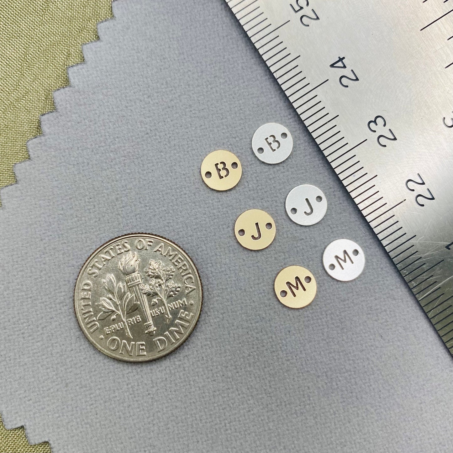 Round Letter Connectors 6mm - 14kt Gold Filled - L33G