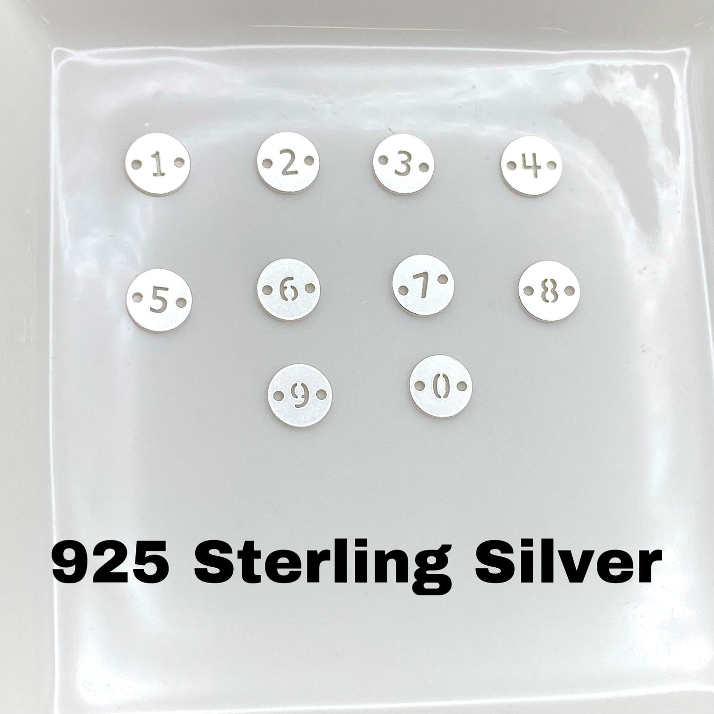 Number Connector 6mm - Sterling Silver - L36S