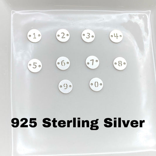 Number Connector 6mm - Sterling Silver - L36S