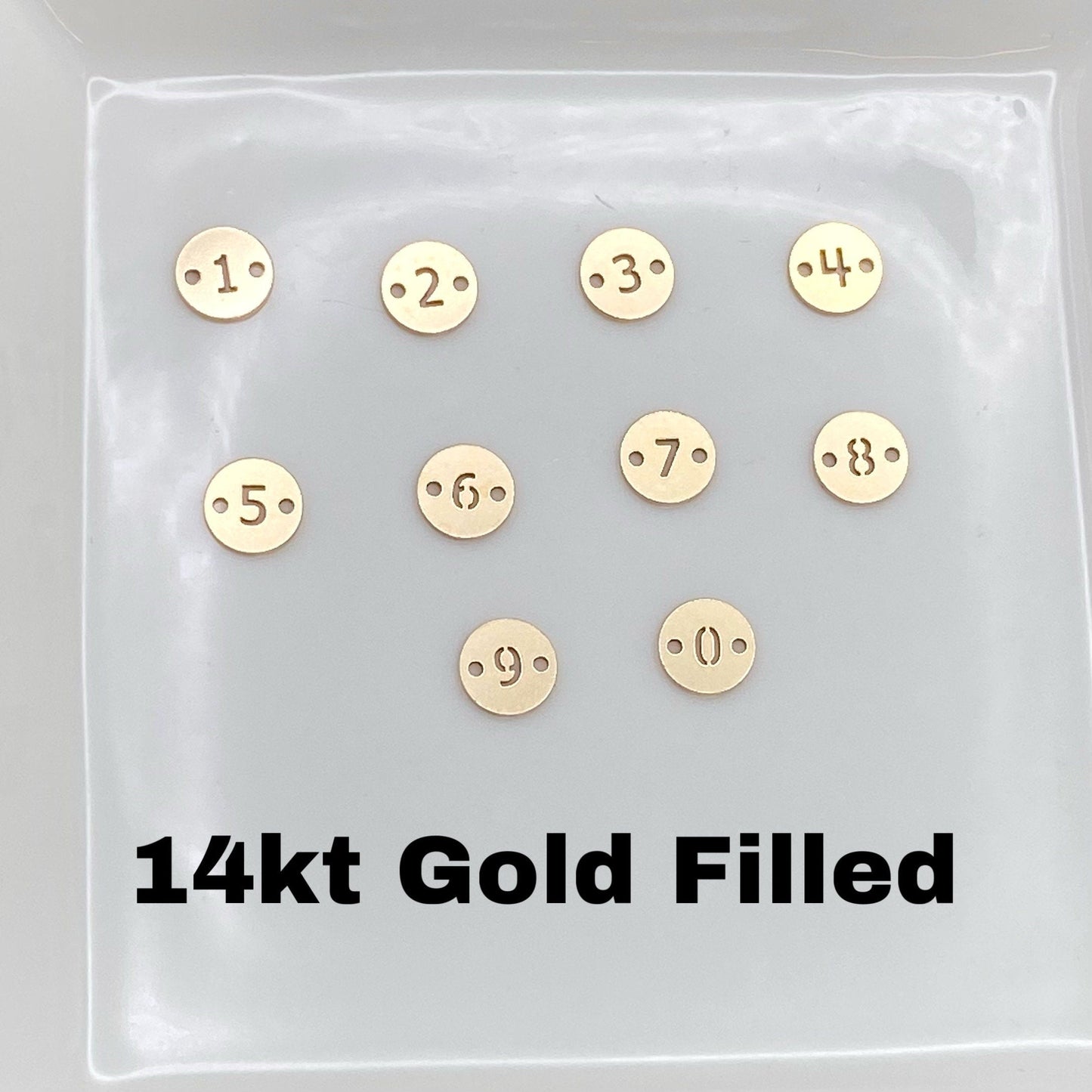 Number Connector 6mm - Gold Filled - L36G