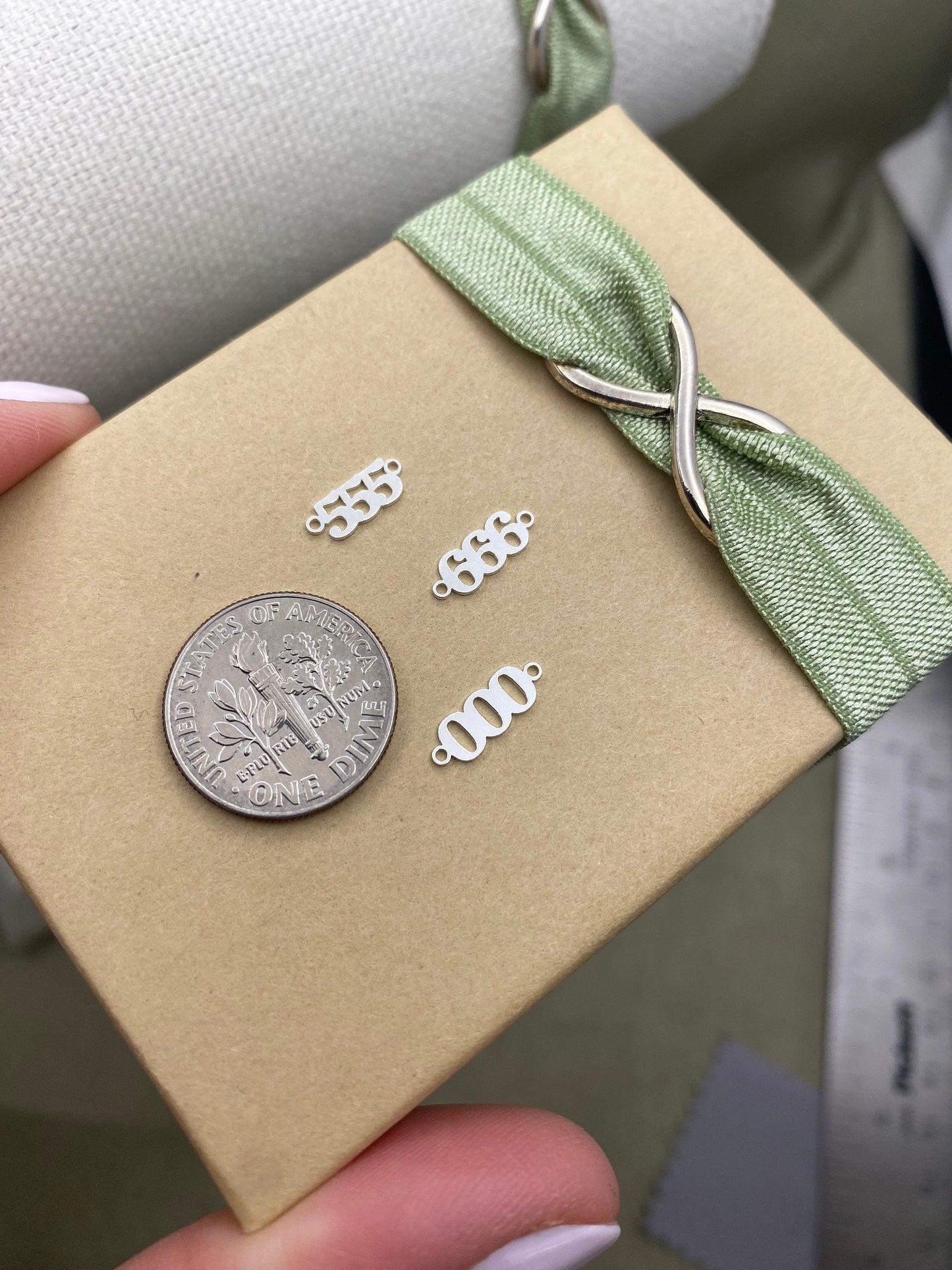 Angel Number Connectors - Sterling Silver - L34S
