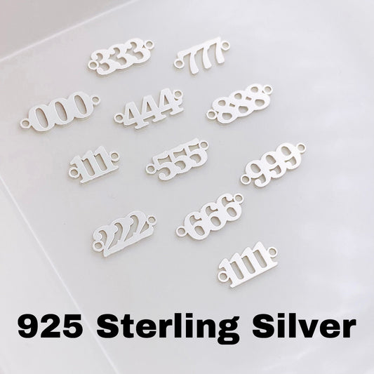 Angel Number Connectors - Sterling Silver - L34S