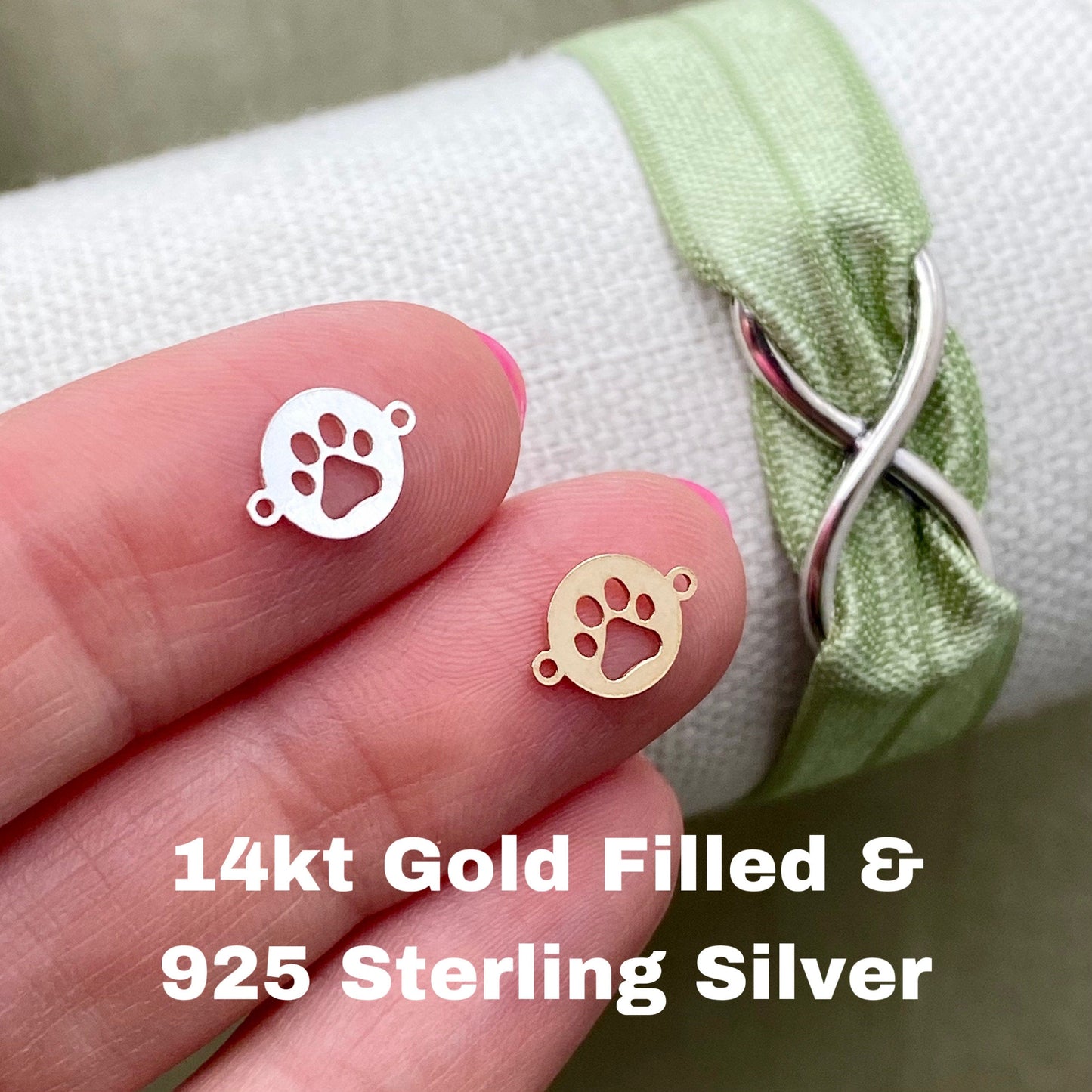 Paw Print Connectors (round) - 2 Pack - L9