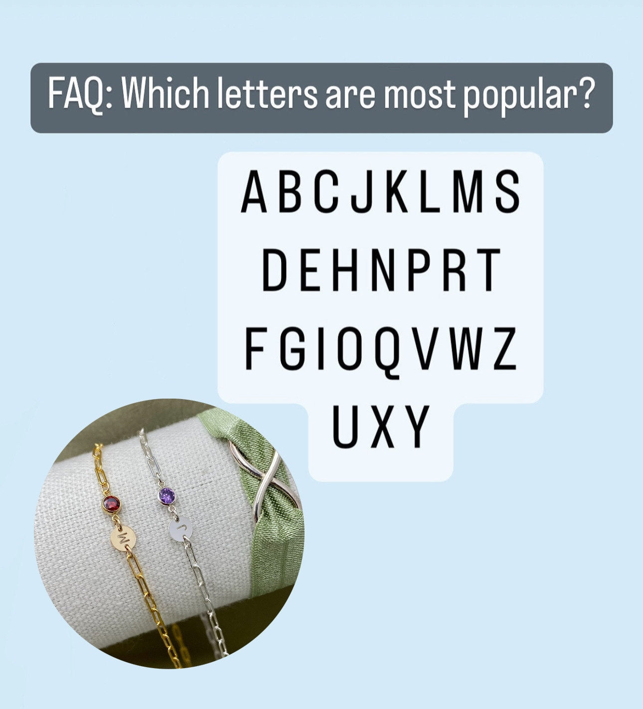 Round Letter Connectors 6mm - Sterling Silver - L33S