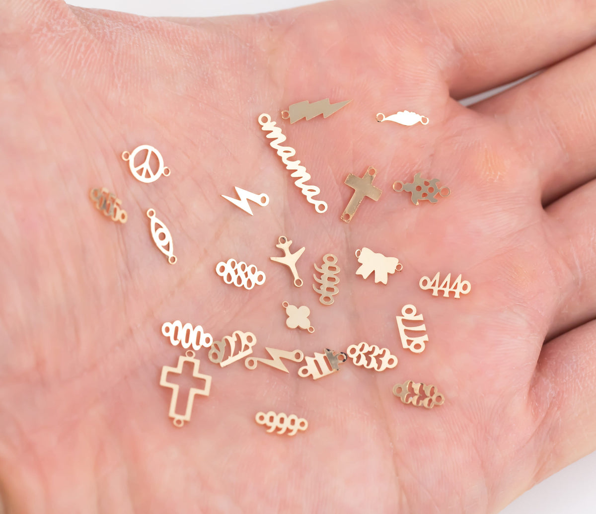 Elk Deer Head Connector Permanent Jewelry Connector or Charm 14kt gold filled or Sterling Silver - Made in the USA - Custom