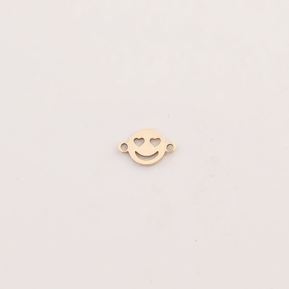 14Kt Gold Filled or Sterling Silver Smiley Face Connectors - for Bracelet or Necklace - Permanent Jewelry Supply