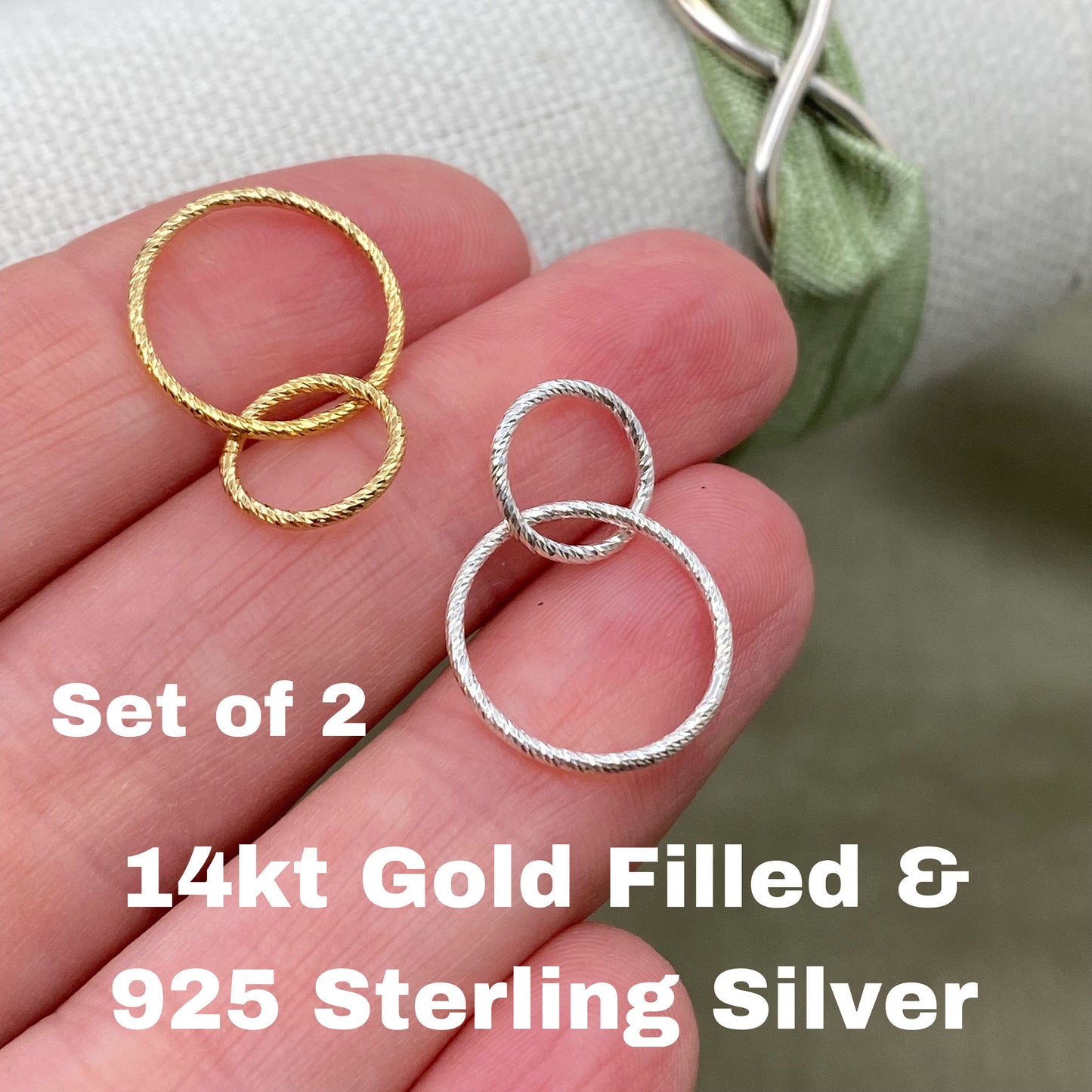 Interlocking Rings Connector 15mm x 10mm - 2 Pack - F8