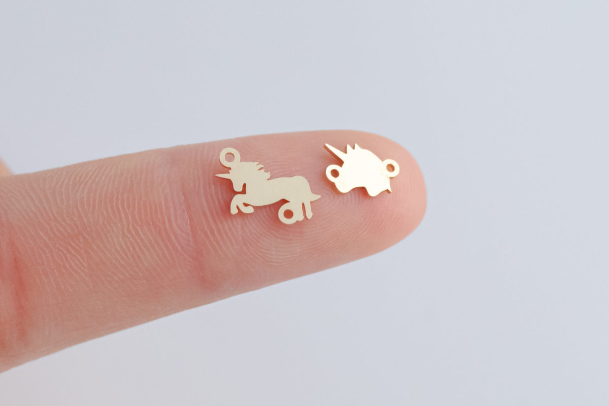 Unicorn Connector - 14Kt Gold Filled or Sterling Gun Connectors - For Permanent Jewelry Bracelet or Necklace - Permanent Jewelry Supply
