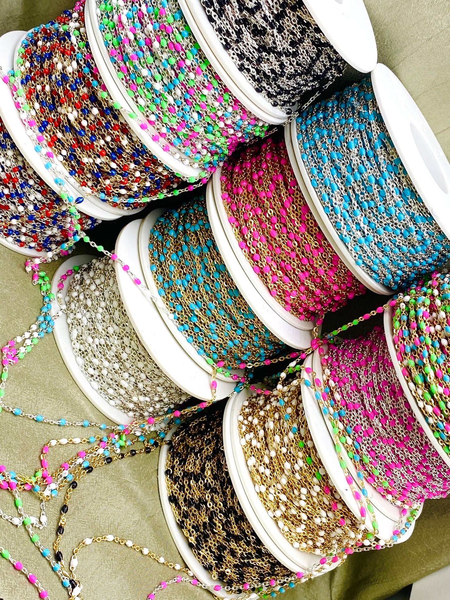 Black Enamel Chain - Dot Cable - E1