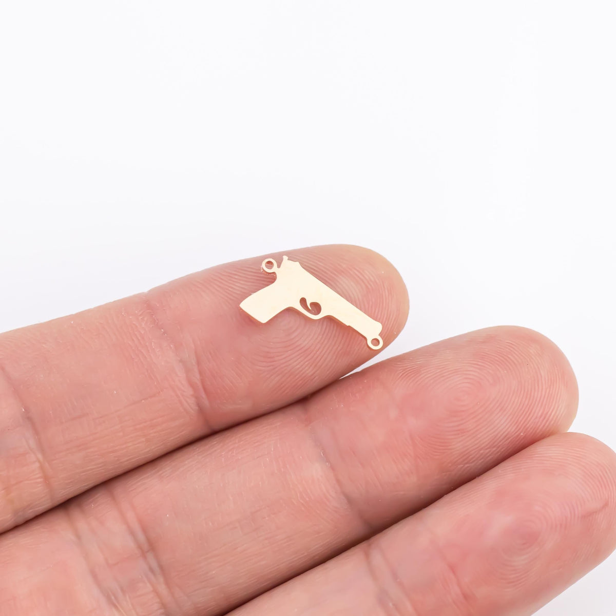 Gun Pistol Connectors - 14Kt Gold Filled or Sterling Connectors - For Permanent Jewelry Bracelet or Necklace - Permanent Jewelry Supply