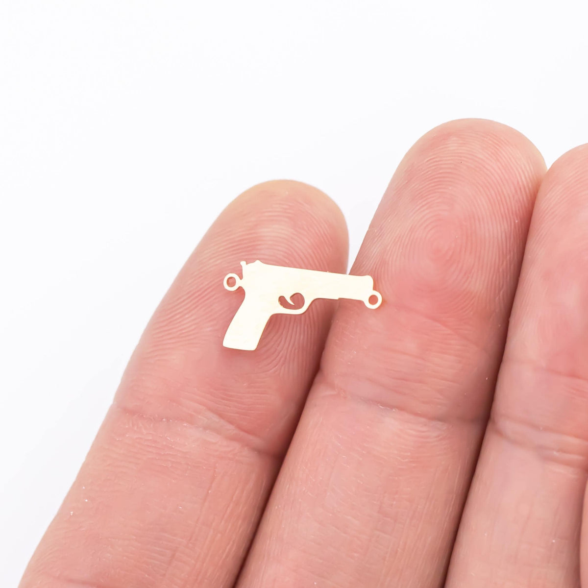Gun Pistol Connectors - 14Kt Gold Filled or Sterling Connectors - For Permanent Jewelry Bracelet or Necklace - Permanent Jewelry Supply