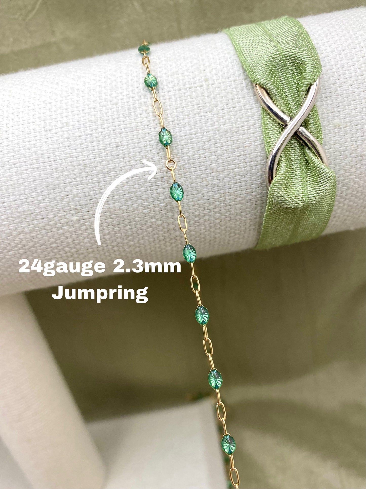 Peachy Orange Enamel Chain - Sunburst - E30