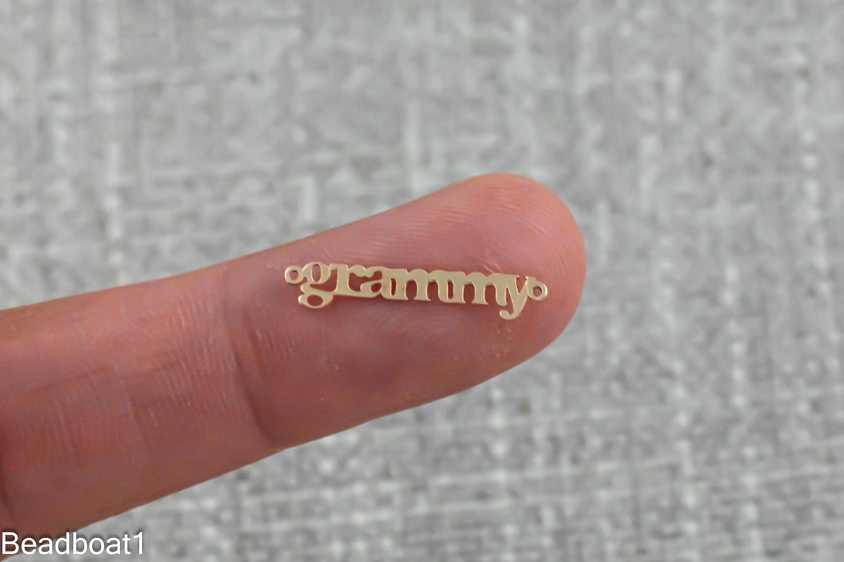Permanent Jewelry Connector Bestie Mama Sister Grammy Wifey Auntie Mini Mimi 14K Gold Filled 925 Sterling Silver Connectors Made in USA
