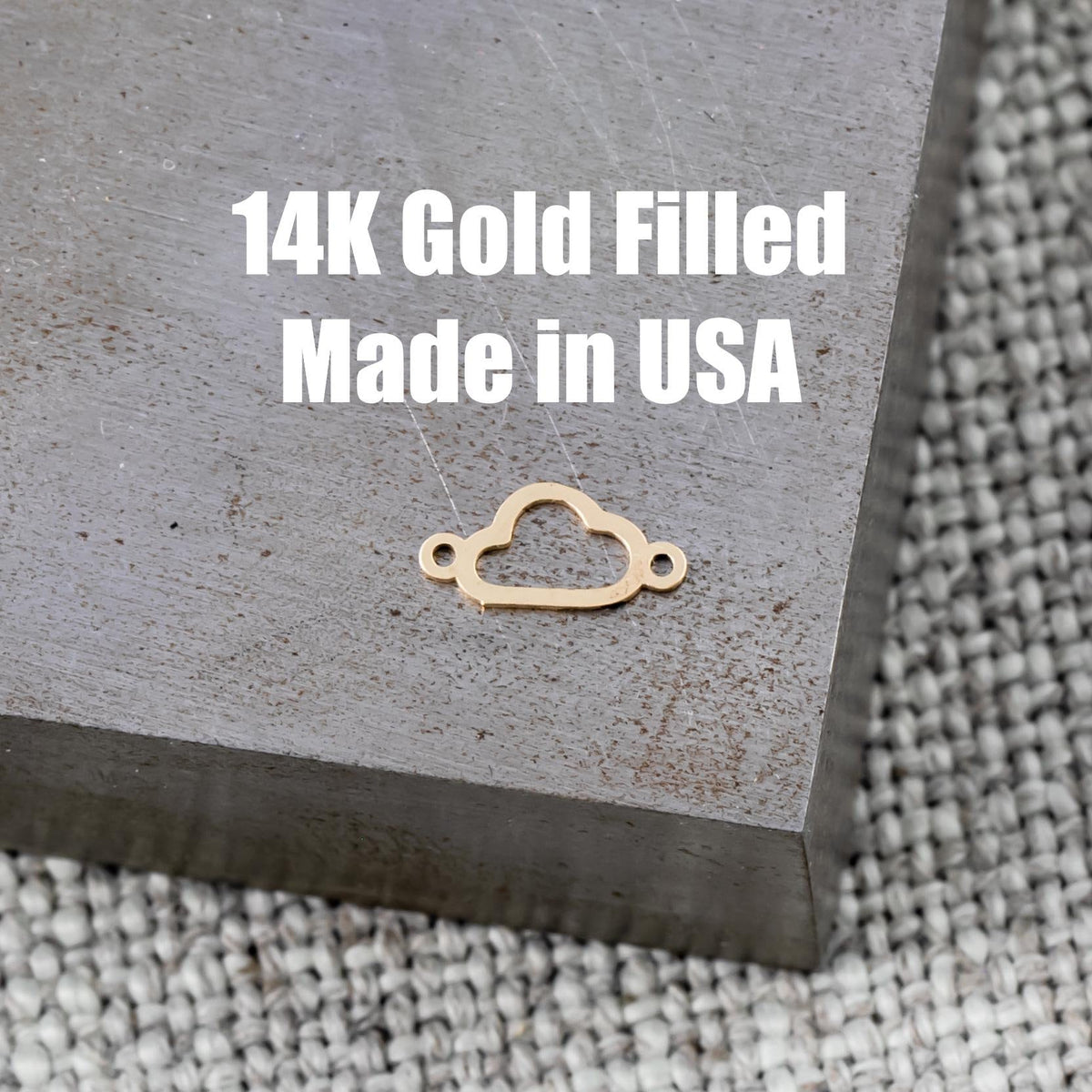 Cloud Connector - 14Kt Gold Filled Sterling Silver - Connectors - Permanent Jewelry Supply