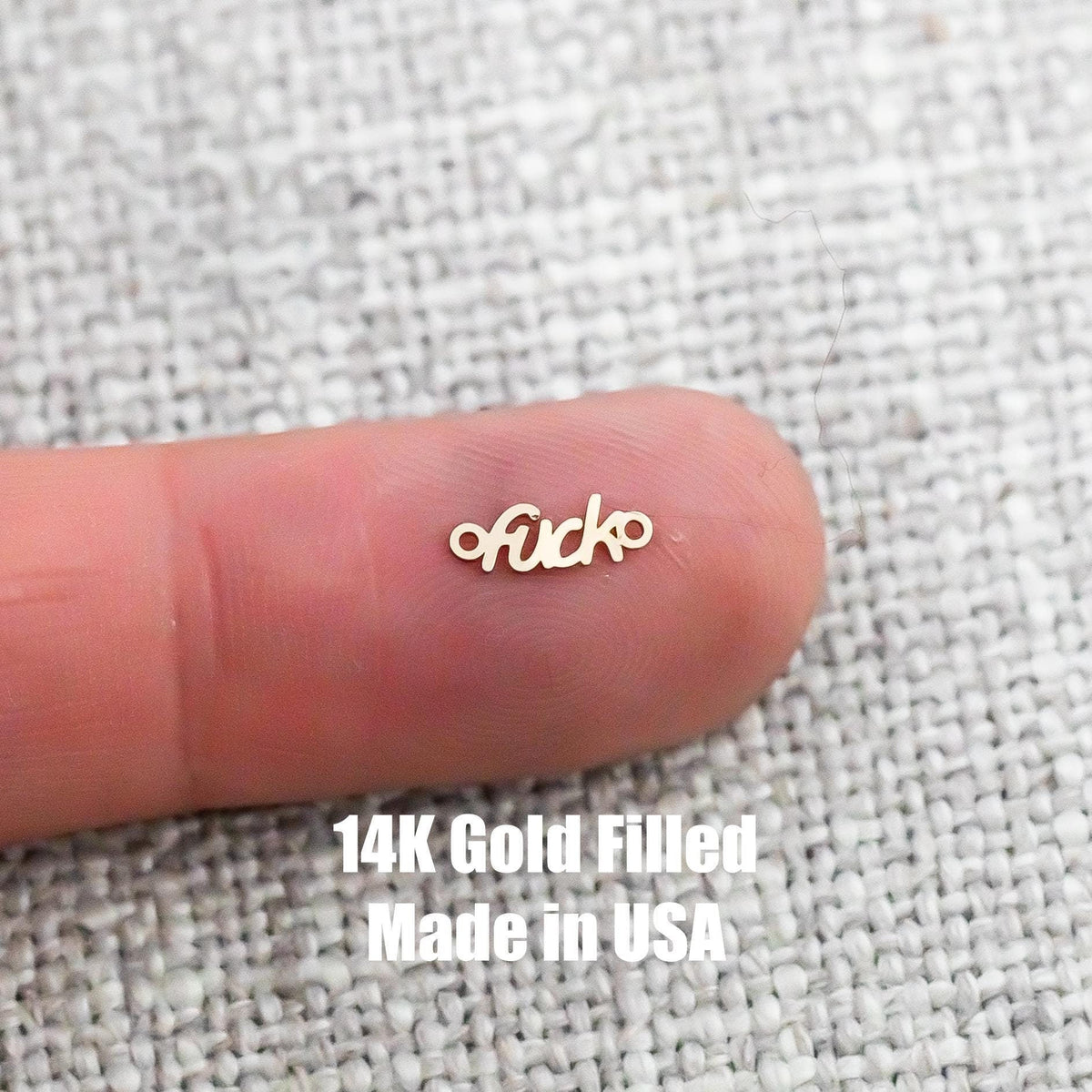 Fuck Connector Permanent Jewelry Connectors 14K Gold Filled or 925 Sterling Silver Gold Filled Connectors Bracelet Necklace Supply